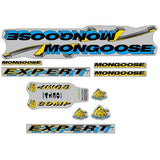 Mongoose - 1993 Expert Comp - for chrome frame Decal set - old school bmx - Bmx Products AU