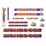 Mongoose - 1994 Menace - Purple & Orange Decal set - old school bmx - Bmx Products AU