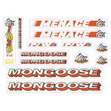 Mongoose - 1994 Menace - Yellow & Orange Decal set - old school bmx - Bmx Products AU