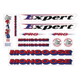 Mongoose - 1995 Expert Pro - Blue Red Decal set - old school bmx - Bmx Products AU