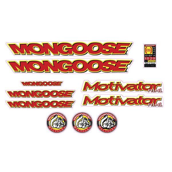 Mongoose - 1997 Motivator Mini Decal set - old school bmx - Bmx Products AU