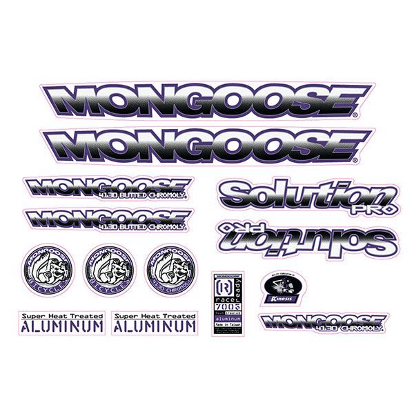Mongoose - 1997 Solution Pro Decal set - old school bmx - Bmx Products AU