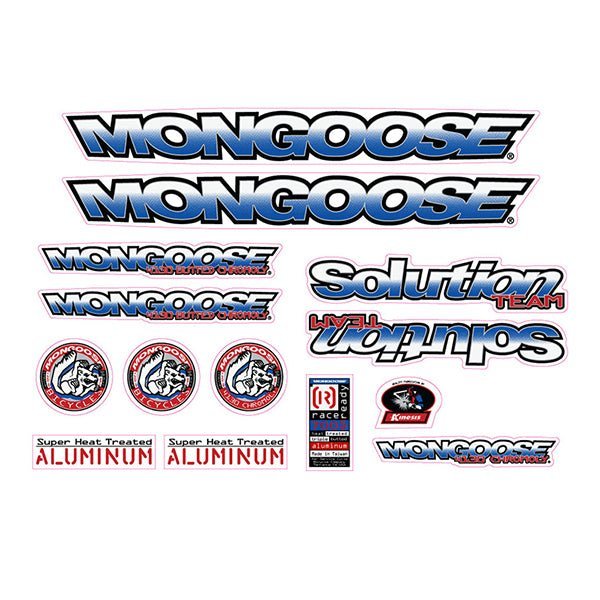 Mongoose - 1997 Solution TEAM - Decal set - old school bmx - Bmx Products AU