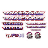 Mongoose - 1997 Villain for chrome frame - Decal set - old school bmx - Bmx Products AU