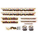 Mongoose - 1997 Villain Red Yellow - Decal set - old school bmx - Bmx Products AU