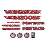 Mongoose - 1998 Menace for chrome frame - Decal set - old school bmx - Bmx Products AU