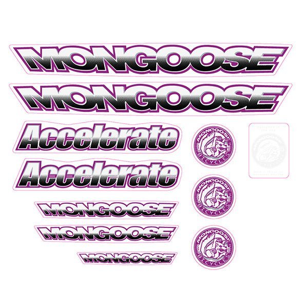 Mongoose - 1999 Accelerate - Decal set - old school bmx - Bmx Products AU