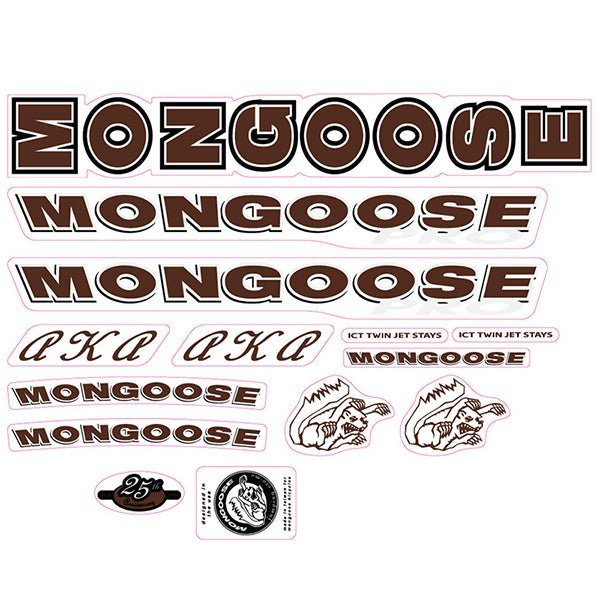 Mongoose - 1999 Pro AKA - Decal set - old school bmx - Bmx Products AU