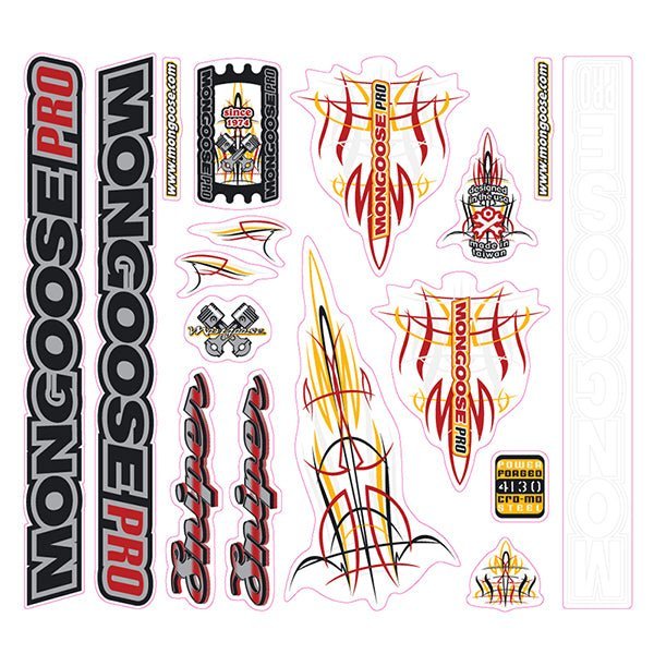 Mongoose - 2002 PRO Sniper for grey frame - Decal set - old school bmx - Bmx Products AU