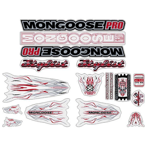 Mongoose - 2002 Stylist - for Yellow frame Decal set - old school bmx - Bmx Products AU