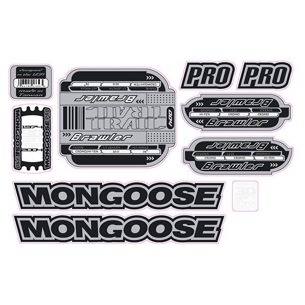 Mongoose - 2004 Brawler - Decal set - old school bmx - Bmx Products AU