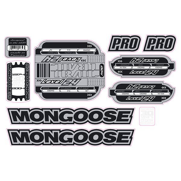 Mongoose - 2004 Level 24 - Decal set - old school bmx - Bmx Products AU