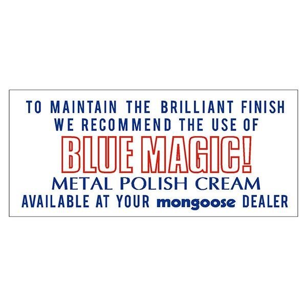 Mongoose BLUE MAGIC decal. - Old school bmx - Bmx Products AU