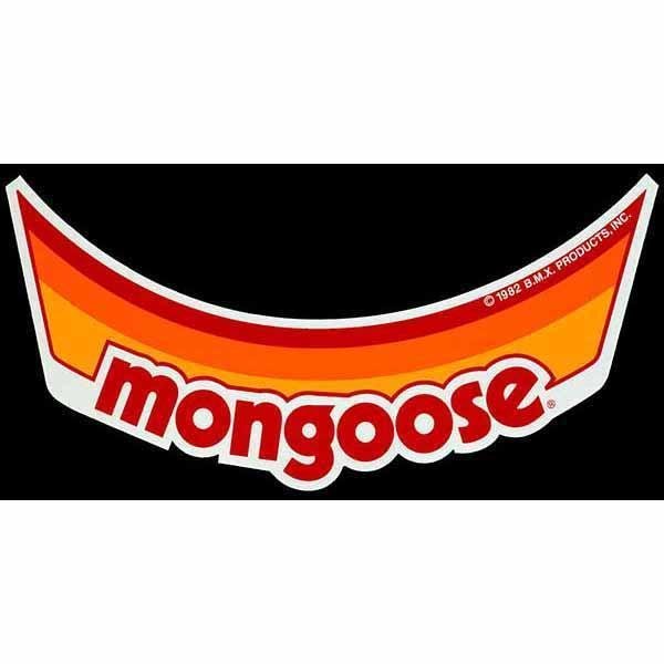 Mongoose - Helmet Visor Decal - Orange - Old school bmx - Bmx Products AU