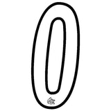 Mongoose plate number 0 decal - Black Outline - Old school bmx - Bmx Products AU