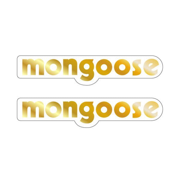 Mongoose seat decal ONE PIECE gold decal - Old school bmx - Bmx Products AU