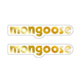 Mongoose seat decal ONE PIECE gold decal - Old school bmx - Bmx Products AU