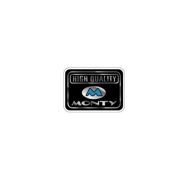 Monty - B - 219 Stock Trials Tubing decal - old school bmx - Bmx Products AU
