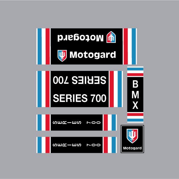 Motogard - Series 700 bmx decal set - old school bmx - Bmx Products AU
