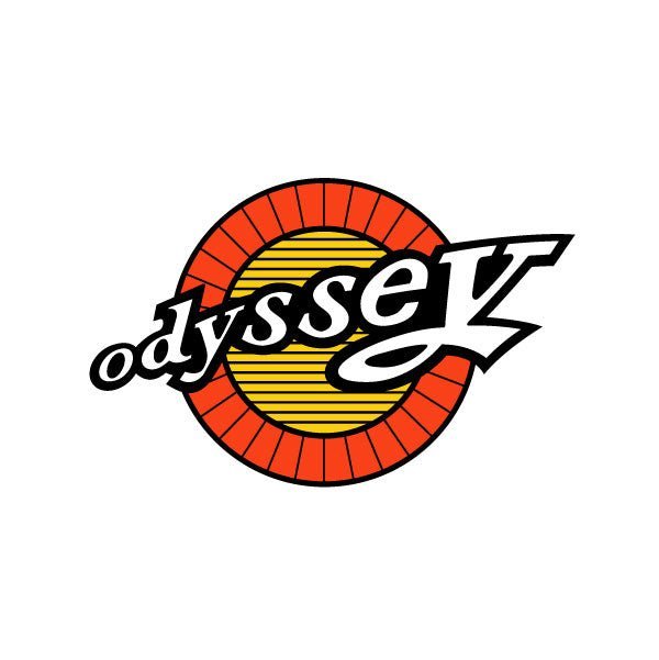 Odyssey - Red, Grey & White Seat post decal - old school bmx - Bmx Products AU