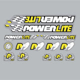 Powerlite - P19 - CROMO - Clear decal set - old school bmx - Bmx Products AU