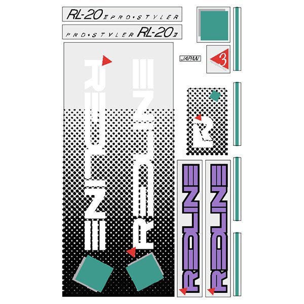 Redline - 1985 RL20II for Radberry frame Decal set - Old school bmx - Bmx Products AU