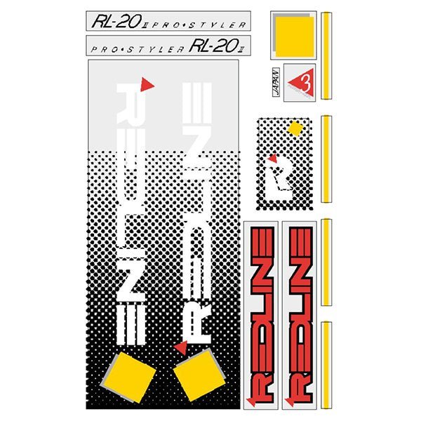 Redline - 1985 RL20II for Red frame Decal set - Old school bmx - Bmx Products AU