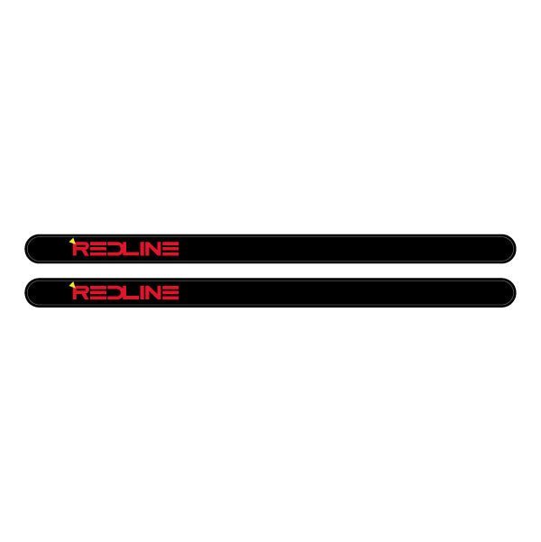 Redline Gen 3 Black with red and yellow triangle logo - Flight crank decal set - Old school bmx - Bmx Products AU