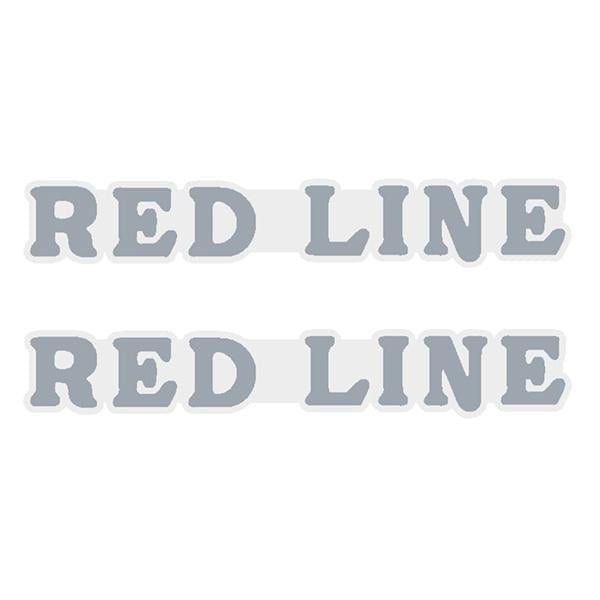 Redline - Old font in Chrome - Seat decal set - Old school bmx - Bmx Products AU