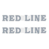 Redline - Old font in Chrome - Seat decal set - Old school bmx - Bmx Products AU
