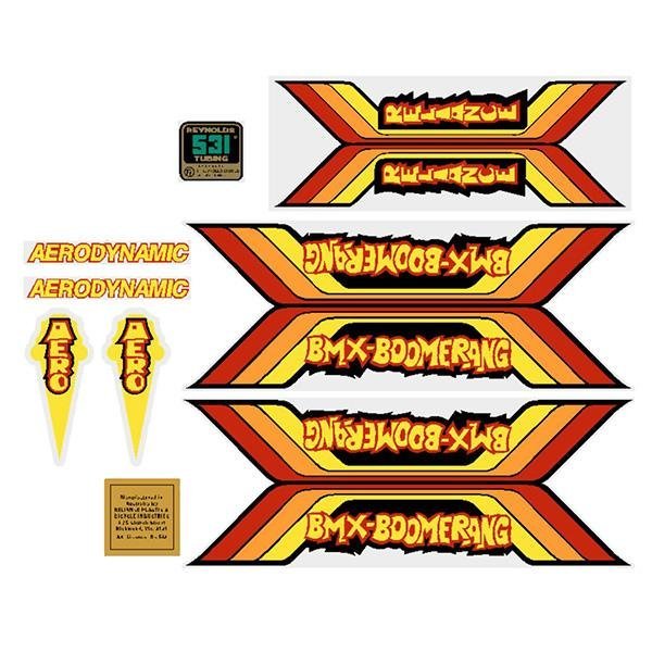 Reliance - Boomerang BMX decal set - old school bmx - Bmx Products AU
