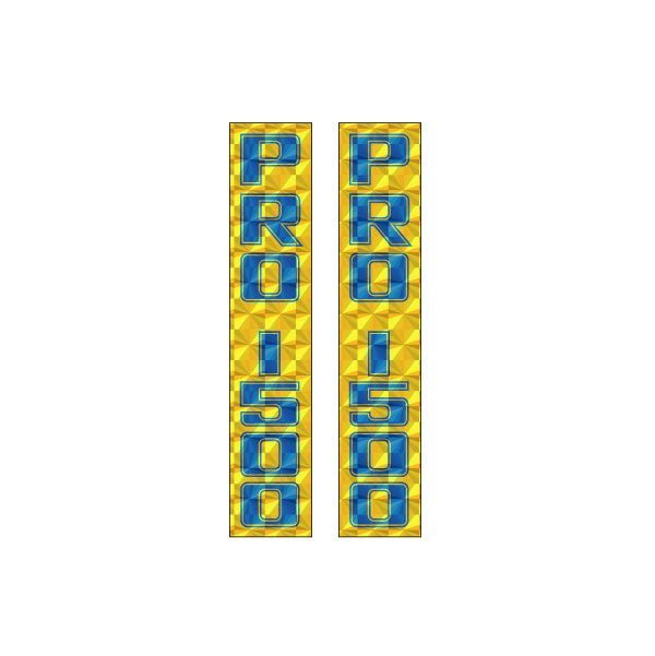 Road King - BMX PRO 1500 Yellow - blue - PRISM fork decals - Old School BMX - Bmx Products AU