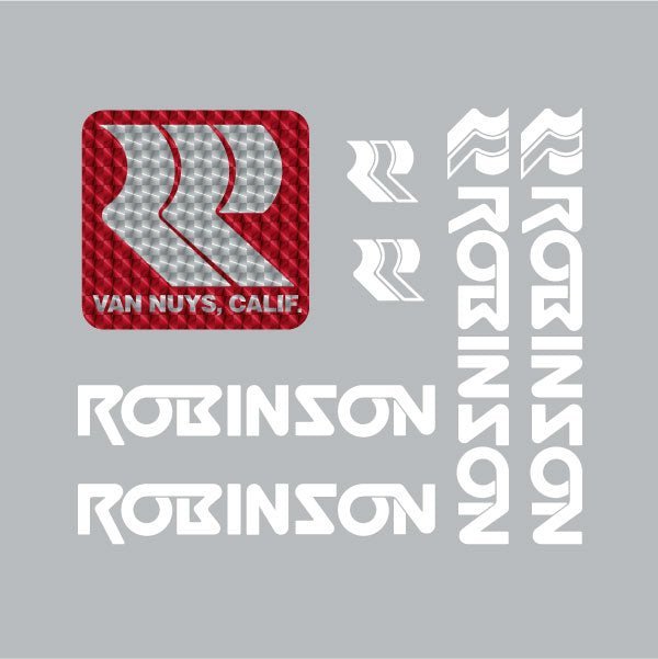 Robinson - Early Prism and die cut decal set - old school bmx - Bmx Products AU