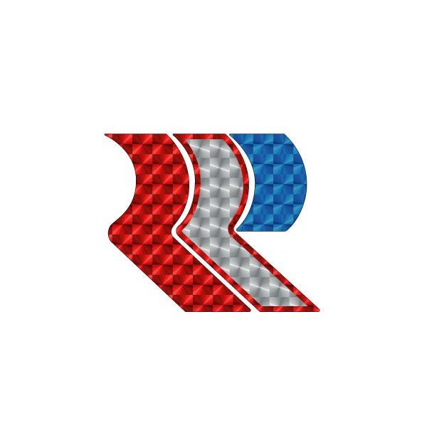 Robinson - Early PRISM Red & Blue Die cut Head tube decal - old school bmx - Bmx Products AU
