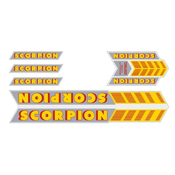 Scorpion BMX - Gen 1 - Sentinel decal set - Old school bmx - Bmx Products AU