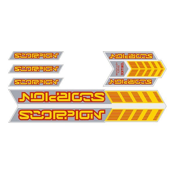 Scorpion BMX - Gen 2 - Sentinel decal set - Old school bmx - Bmx Products AU
