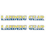 SE Racing - 80'S LANDING GEAR DRIPPY FONT decals - YELLOW/BLUE/SILVER - Old school bmx - Bmx Products AU
