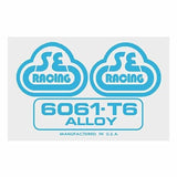 SE Racing - 80'S Seat tube decal - 6061 blue - Old school bmx - Bmx Products AU