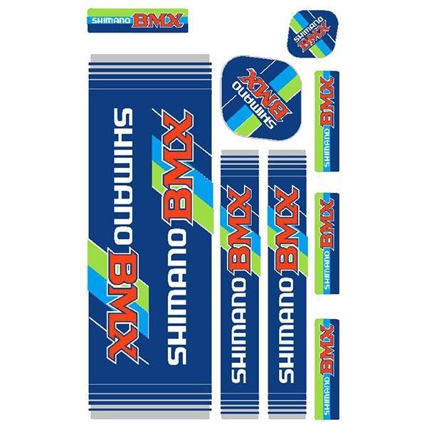 Shimano BMX blue decal set - old school bmx - Bmx Products AU