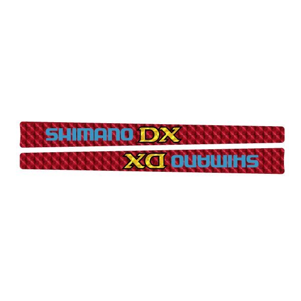 Shimano DX Crank decal set - RED - old school bmx - Bmx Products AU