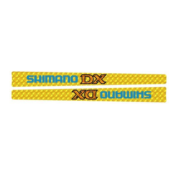 Shimano DX Crank decal set - YELLOW - old school bmx - Bmx Products AU