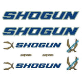 Shogun by Tange - Green blue decal set - Old school bmx - Bmx Products AU