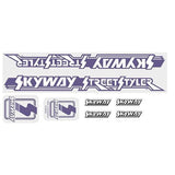 Skyway 1986 - 87 - Street Styler Purple decal set - old school bmx - Bmx Products AU