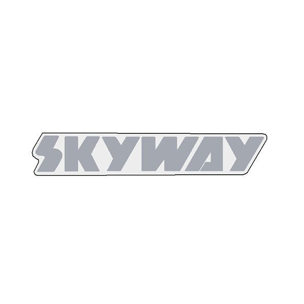 Skyway - Stem decal - Silver Gen 1 - old school bmx - Bmx Products AU