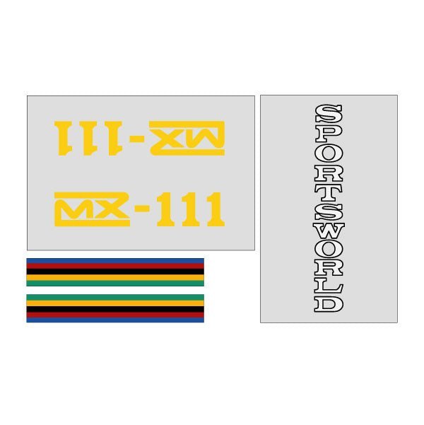 Sportsworld - MXIII Monoshock - decal set - Old school bmx - Bmx Products AU