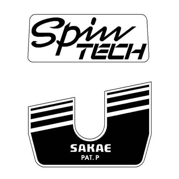 SR Sakae - SPINTECH stem decal in black - Old school bmx - Bmx Products AU
