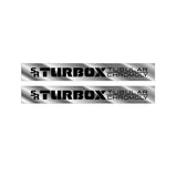 SR Sakae - TURBOX crank decal set on chrome - Old school bmx - Bmx Products AU