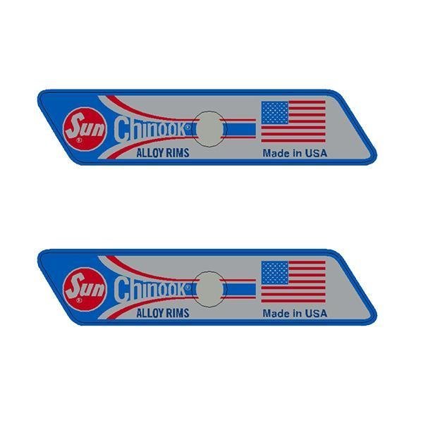 SUN - Chinook rim decals - old school bmx - Bmx Products AU