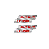 SUZUE - LIGHT ALLOY C - P FINISH Red on chrome offset hub decals - Old school bmx - Bmx Products AU