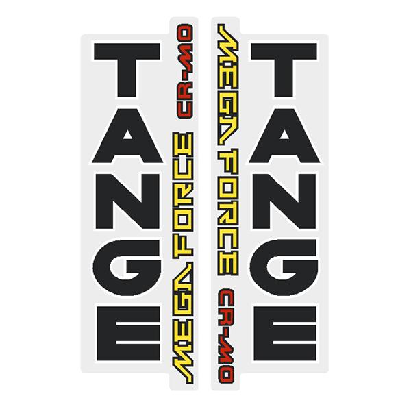 Tange Megaforce BLACK fork decal set - old school bmx - Bmx Products AU
